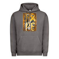 Pigment Tornado finding the cure starts with hope childhood cancer awareness  with bac Urban Hoodie - Jasminsmagicworld