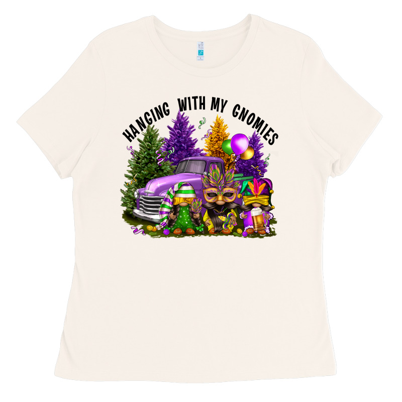 Mardi Gras Hanging With My Gnomies Ladies Tee by FaDigitalArtStudio | Teevron