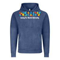 Vintage Denim autism seeing the world differently Vintage Hoodie - artisFamous