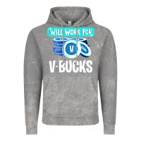 Cloud Rock will work for v bucks youth gamer Vintage Hoodie - artisFamous