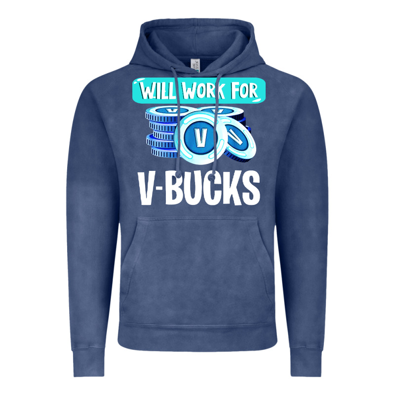 Will Work For V Bucks Youth Gamer Vintage Hoodie by artisFamous | Teevron