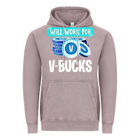 Vintage Zinc will work for v bucks youth gamer Vintage Hoodie - artisFamous