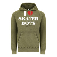 Vintage Olive i love skater boys Vintage Hoodie - artisFamous