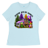 Baby Blue mardi gras hanging with my gnomies Ladies Tee - FaDigitalArtStudio