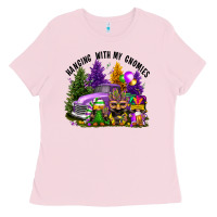 Bubblegum Pink mardi gras hanging with my gnomies Ladies Tee - FaDigitalArtStudio