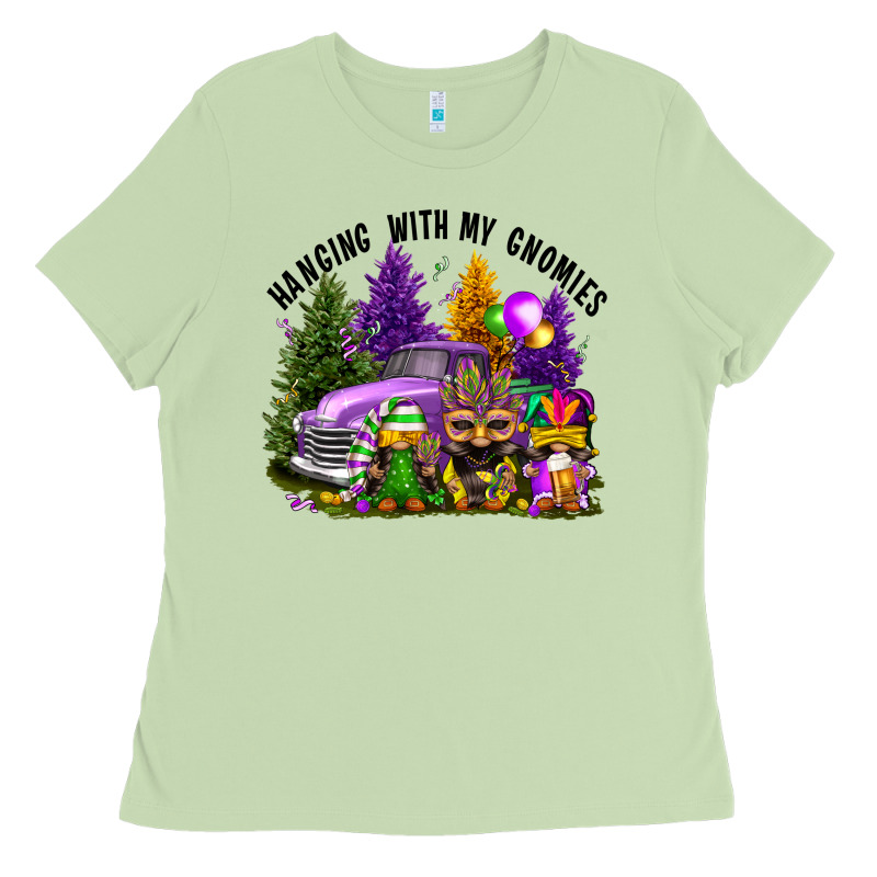 Mardi Gras Hanging With My Gnomies Ladies Tee by FaDigitalArtStudio | Teevron