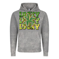 Cloud Rock Lucky Clover Vintage Hoodie - CowhideDigitalArt