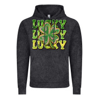 Vintage Black Lucky Clover Vintage Hoodie - CowhideDigitalArt