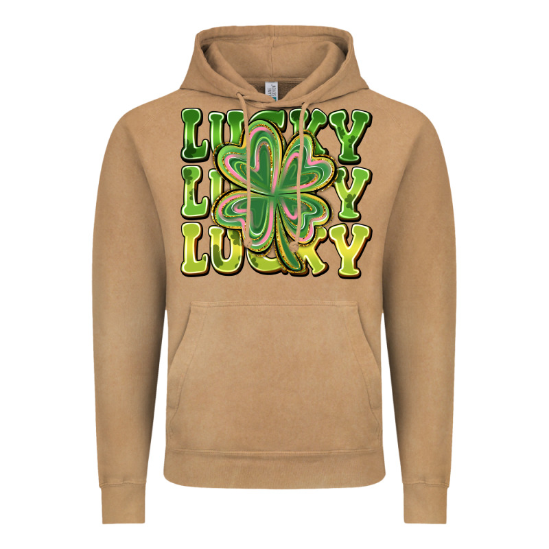 Lucky Clover Vintage Hoodie by CowhideDigitalArt | Teevron