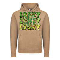 Vintage Coffee Lucky Clover Vintage Hoodie - CowhideDigitalArt