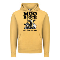Vintage Mustard Moo bitch get out the hay Vintage Hoodie - artisFamous
