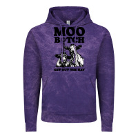 Cloud Purple Moo bitch get out the hay Vintage Hoodie - artisFamous