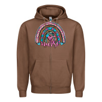 Chestnut leopard cowhide nurse rainbow Zipper Hoodie - JahusDesignShop