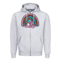 Heather Grey leopard cowhide nurse rainbow Zipper Hoodie - JahusDesignShop