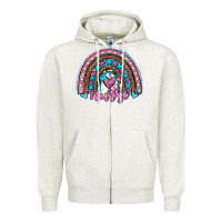 Leopard Cowhide Nurse Rainbow Zipper Hoodie | Teevron