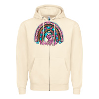 Sandshell leopard cowhide nurse rainbow Zipper Hoodie - JahusDesignShop