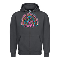 Smoke leopard cowhide nurse rainbow Zipper Hoodie - JahusDesignShop