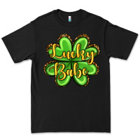 Black St. Patrick's Lucky babe Premium Tee - OliviaCreatesArt