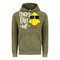 Vintage Olive kids chick dig me Vintage Hoodie - artisFamous