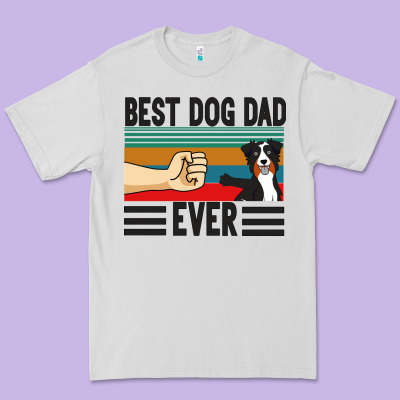 Best Dog Dad Ever Premium Tee Designed By Bettercallsaul
