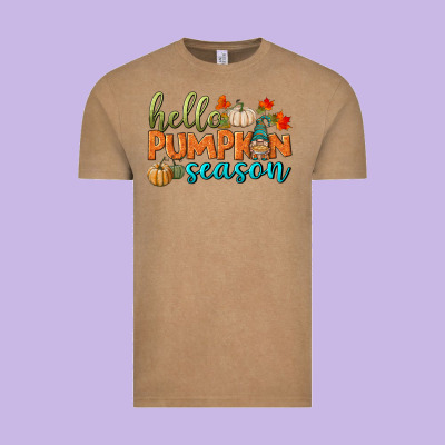 Hello Pumpkin Season Vintage Tee Designed By Bundleandbundleshop