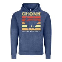 Vintage Denim chonk cat funny cat meme cat dad cat mom Vintage Hoodie - artisFamous