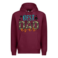 Burgundy best dad ever Premium Hoodie - Artiststas