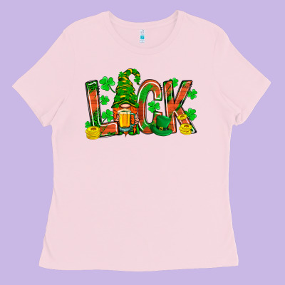Western Luck With Gnome And Beer Ladies Tee Designed By Bundleandbundleshop