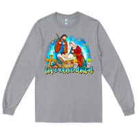 Heather Grey Love Came Down Long Sleeve Tee - CowhideDigitalArt