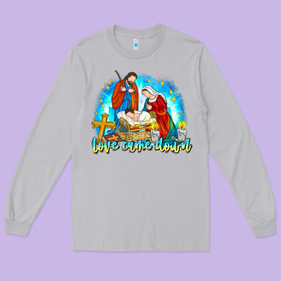 Love Came Down Long Sleeve Tee Designed By Cowhidedigitalart