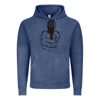Vintage Denim hands up pistol Vintage Hoodie - artisFamous