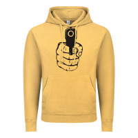 Vintage Mustard hands up pistol Vintage Hoodie - artisFamous