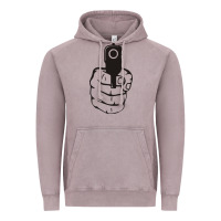 Hands Up Pistol Vintage Hoodie | Teevron