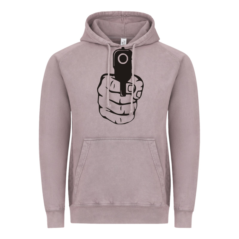 Hands Up Pistol Vintage Hoodie by artisFamous | Teevron
