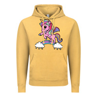 Vintage Mustard cute unicorn Vintage Hoodie - artisFamous
