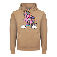Vintage Coffee cute unicorn Vintage Hoodie - artisFamous