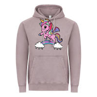 Vintage Zinc cute unicorn Vintage Hoodie - artisFamous