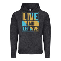 Vintage Black Live And Let Dive Retro Style Vintage Hoodie - artisFamous