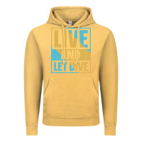 Vintage Mustard Live And Let Dive Retro Style Vintage Hoodie - artisFamous