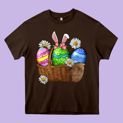 Easter Eggs  Easter Day Heavy Core Tee Designed By Cowgirlartshop