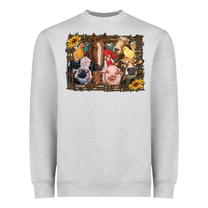 Western Farm Animals Heavyweight Sweatshirt by RanaPortraitStore | Teevron