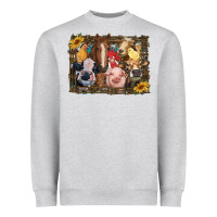 Heather Grey western farm animals Heavyweight Sweatshirt - RanaPortraitStore
