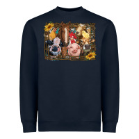 Navy western farm animals Heavyweight Sweatshirt - RanaPortraitStore