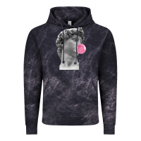Cloud Black Vaporwave statue head with bubblegum Vintage Hoodie - artisFamous
