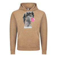 Vintage Coffee Vaporwave statue head with bubblegum Vintage Hoodie - artisFamous