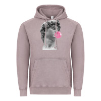 Vintage Zinc Vaporwave statue head with bubblegum Vintage Hoodie - artisFamous
