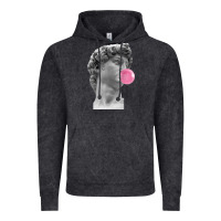 Vintage Black Vaporwave statue head with bubblegum Vintage Hoodie - artisFamous