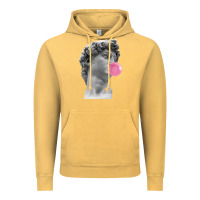 Vintage Mustard Vaporwave statue head with bubblegum Vintage Hoodie - artisFamous