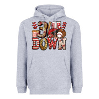 Heather Grey three up three down baseball Heavyweight Hoodie - Jasminsmagicworld