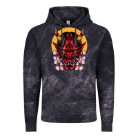 Cloud Black demon oni mask Vintage Hoodie - artisFamous